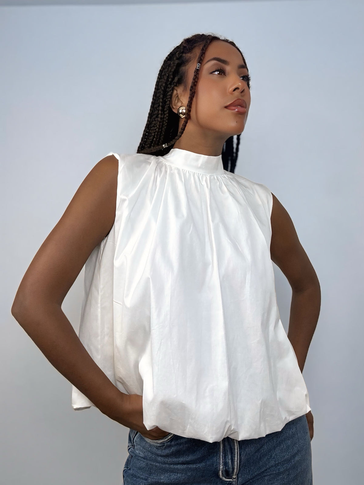 Camisa globo blanca