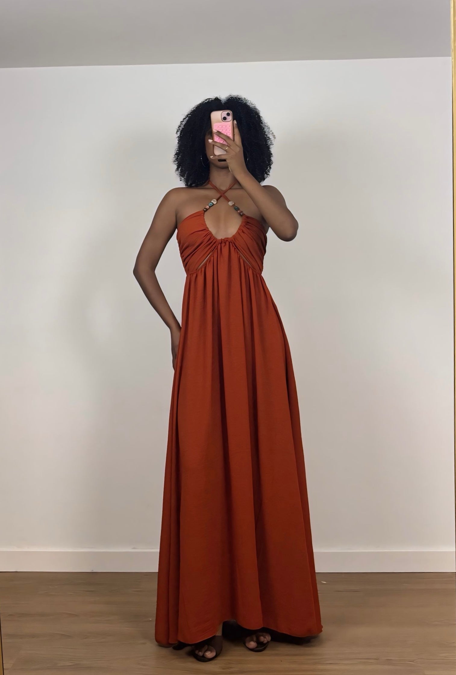 VESTIDO TEJA