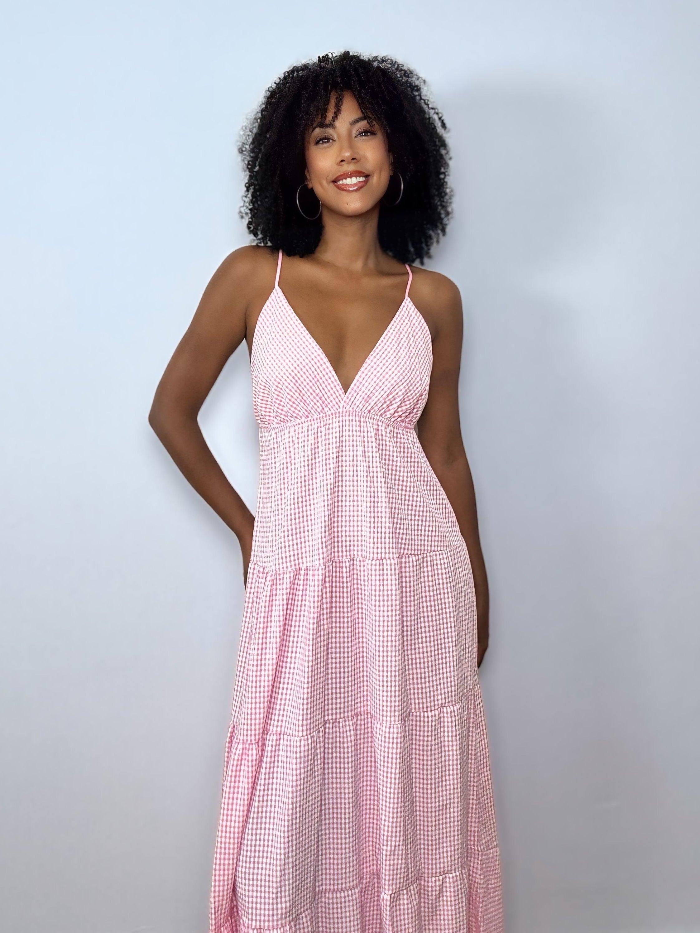 VESTIDO VICHY ROSA