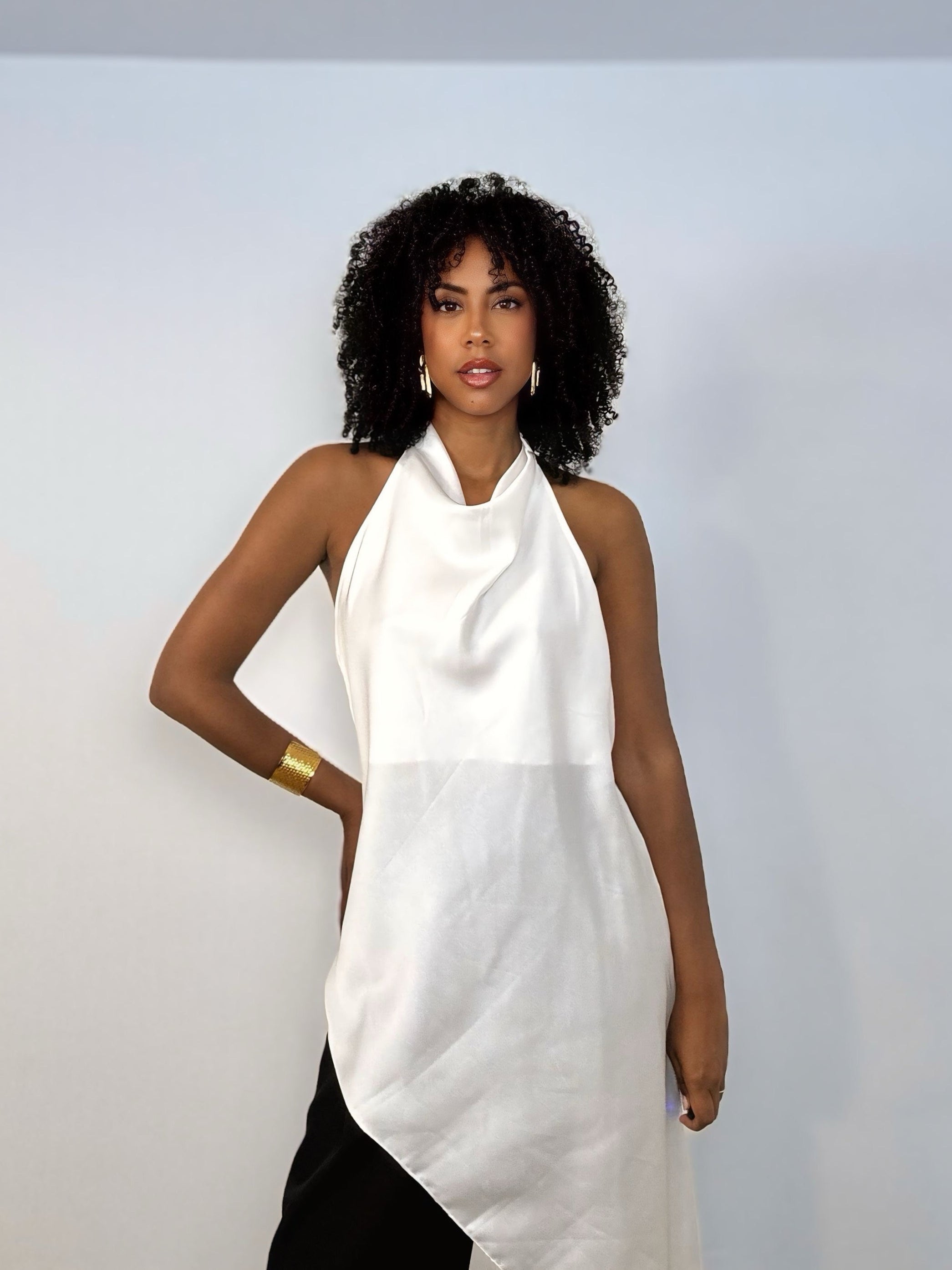 BLUSA ASIMÉTRICA BLANCA