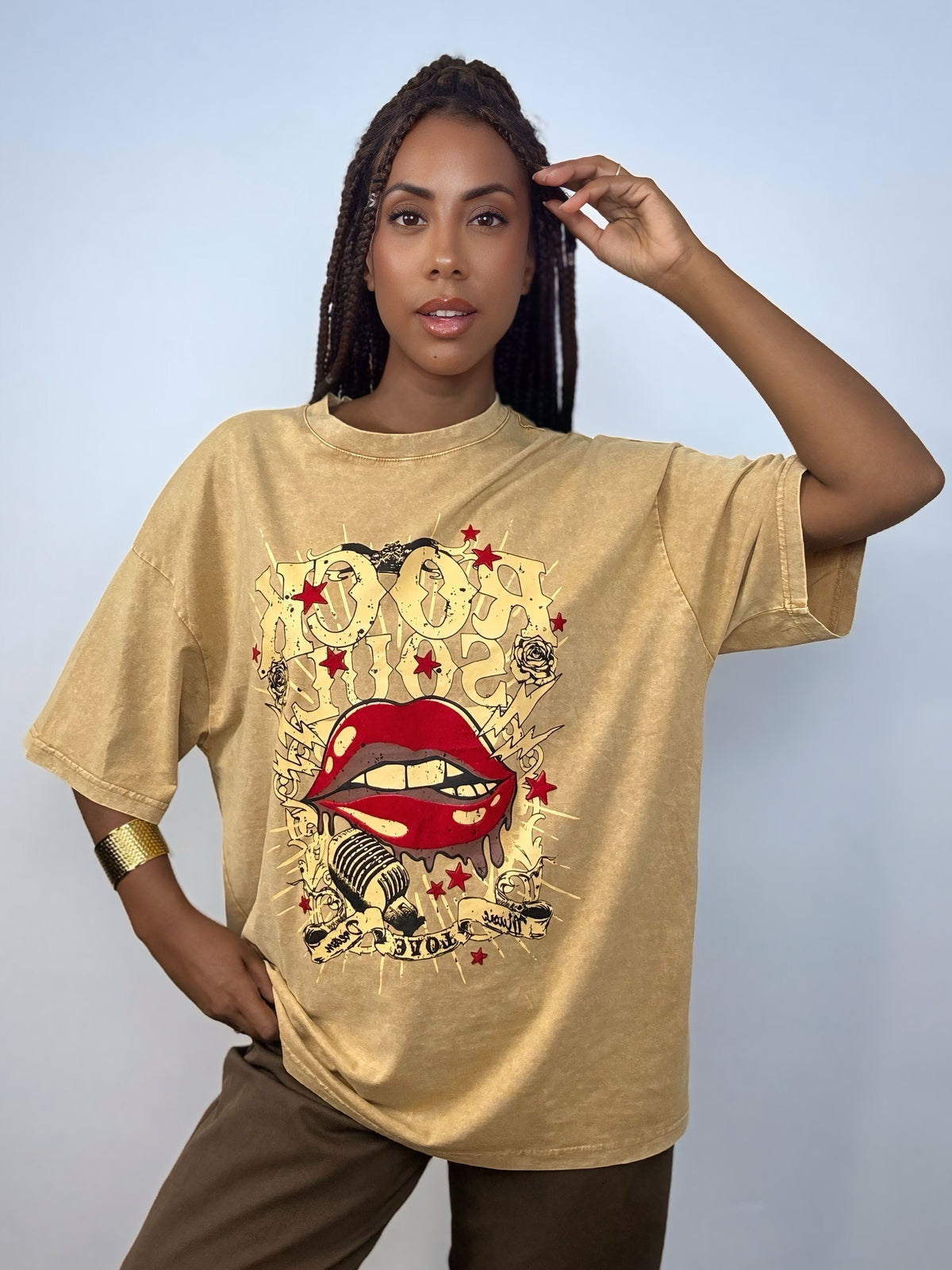 Camiseta rock clara