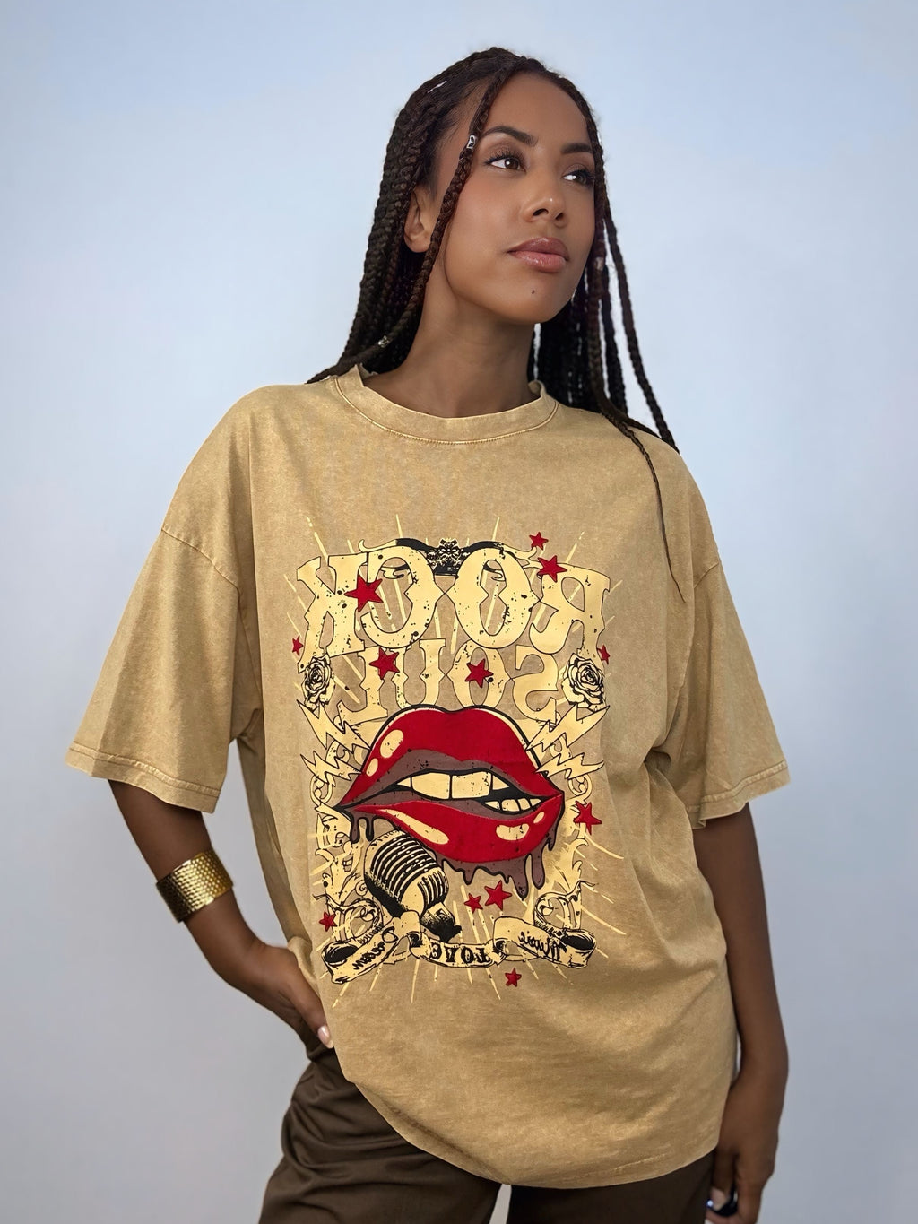 Camiseta rock clara