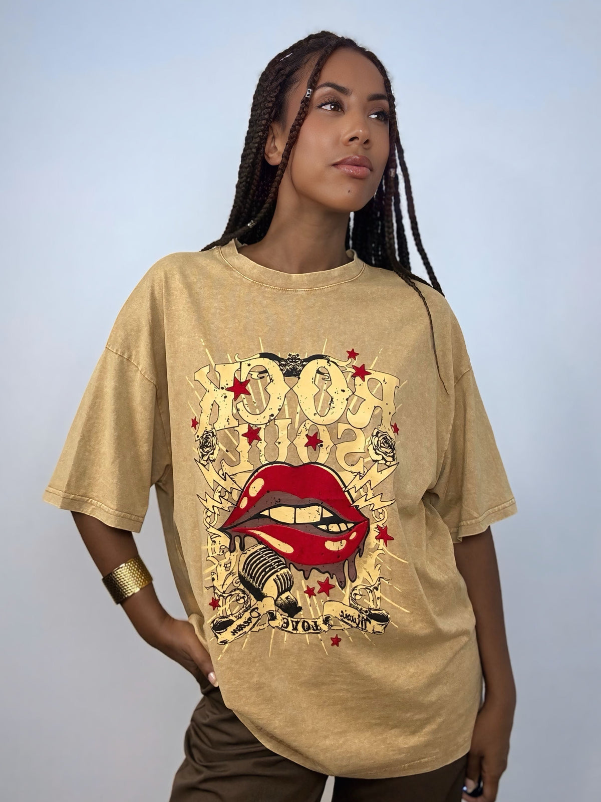 Camiseta rock clara