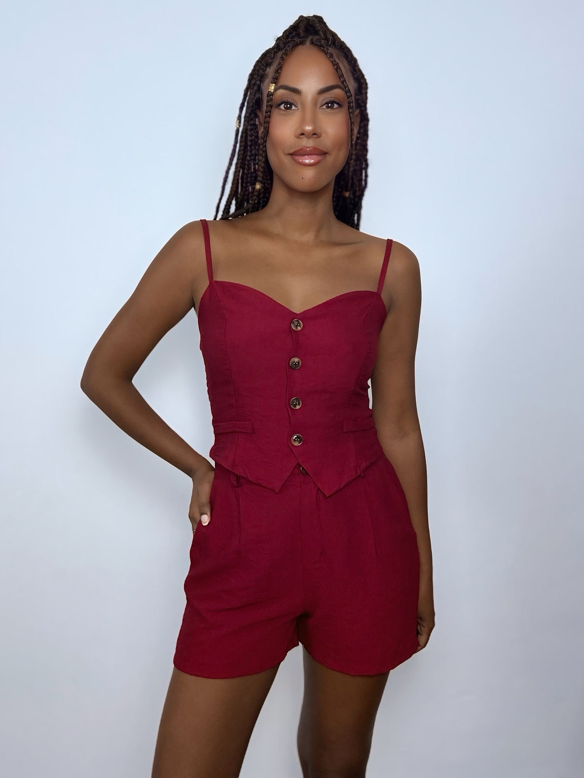 CONJUNTO CHALECO ROJO