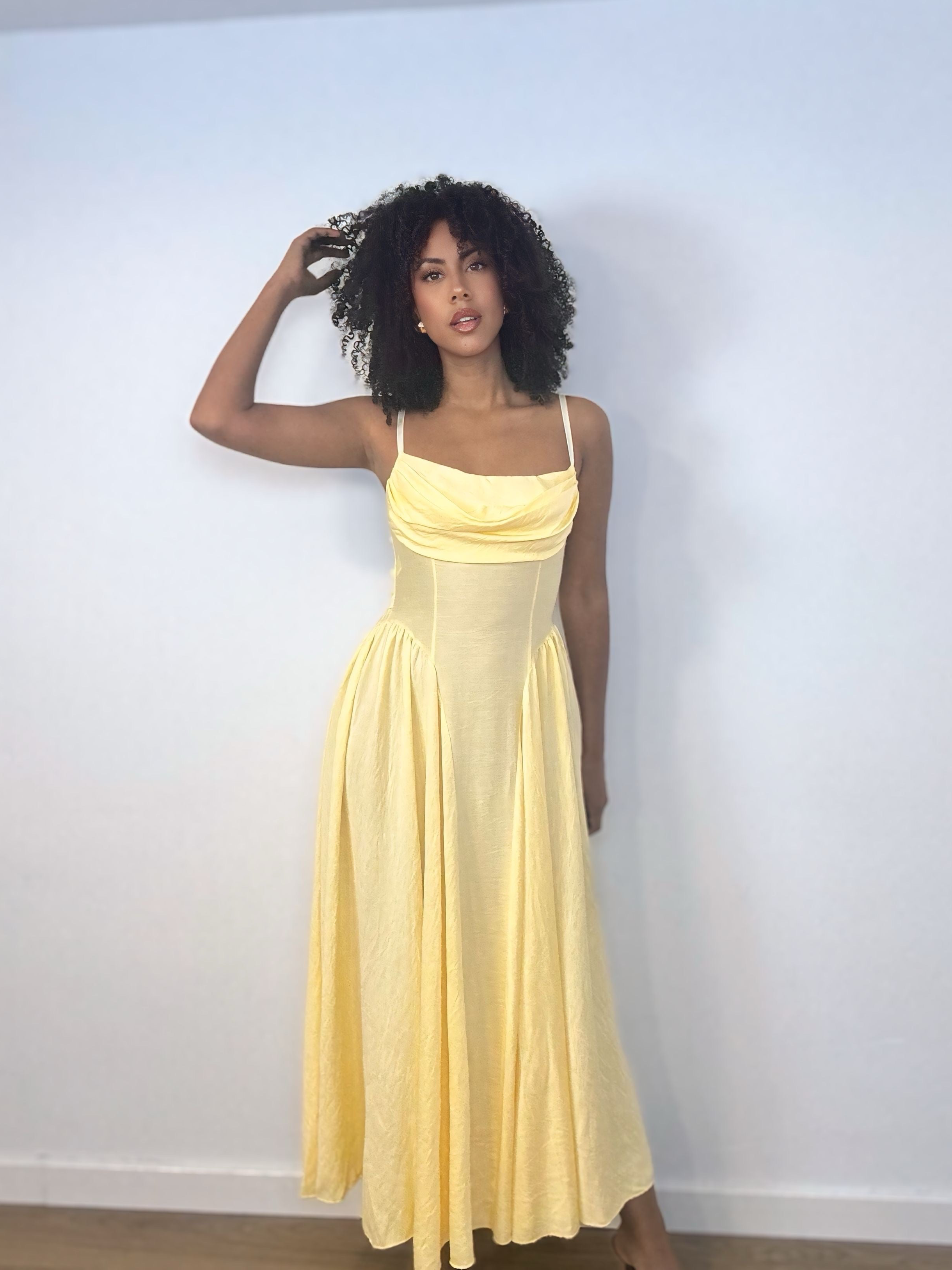 VESTIDO AMARILLO MANTEQUILLA