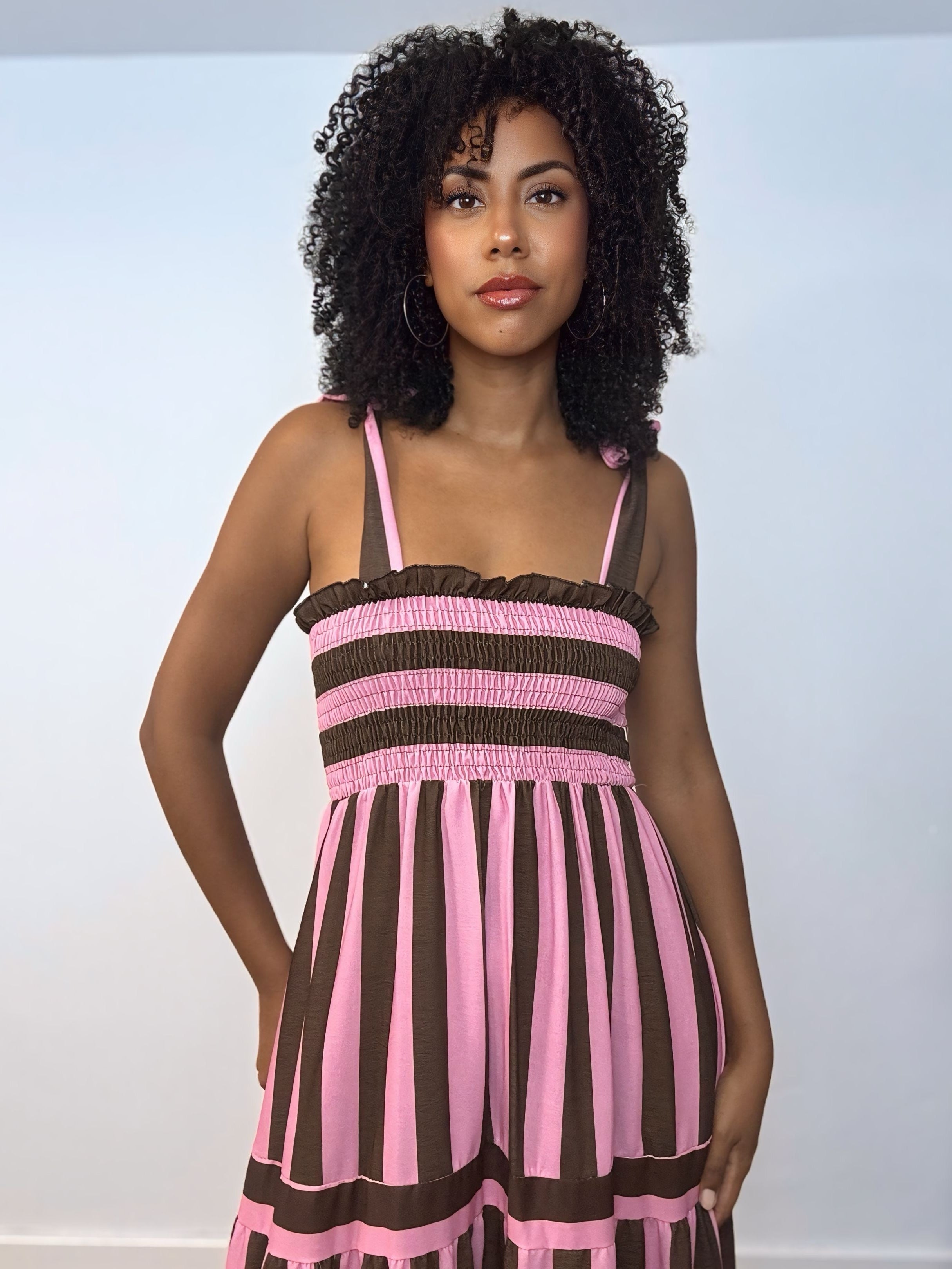 Vestido rayas fluido