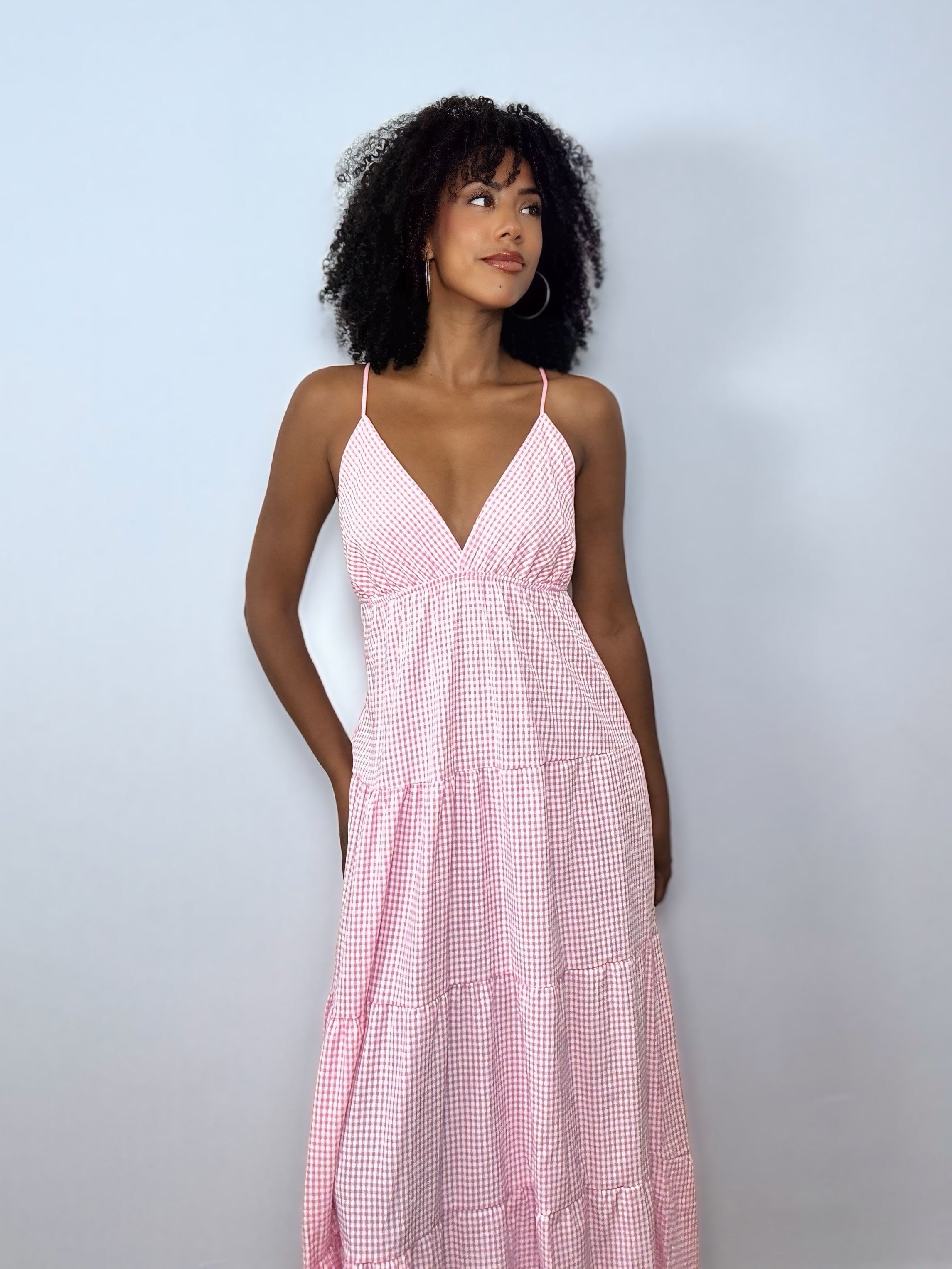 VESTIDO VICHY ROSA