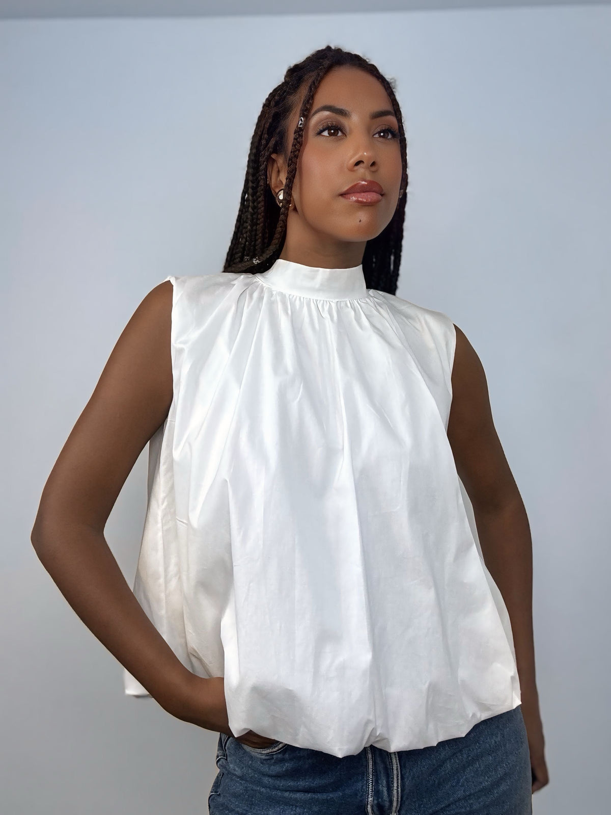 Camisa globo blanca