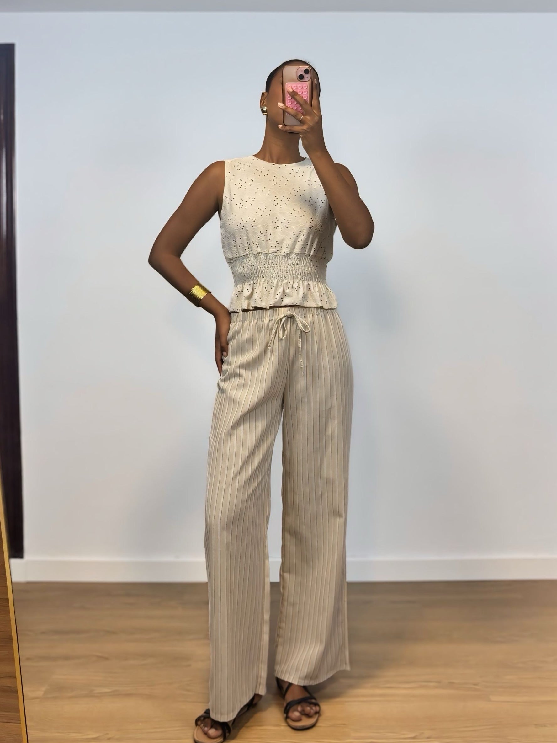 PANTALÓN RAYAS TIPO LINO