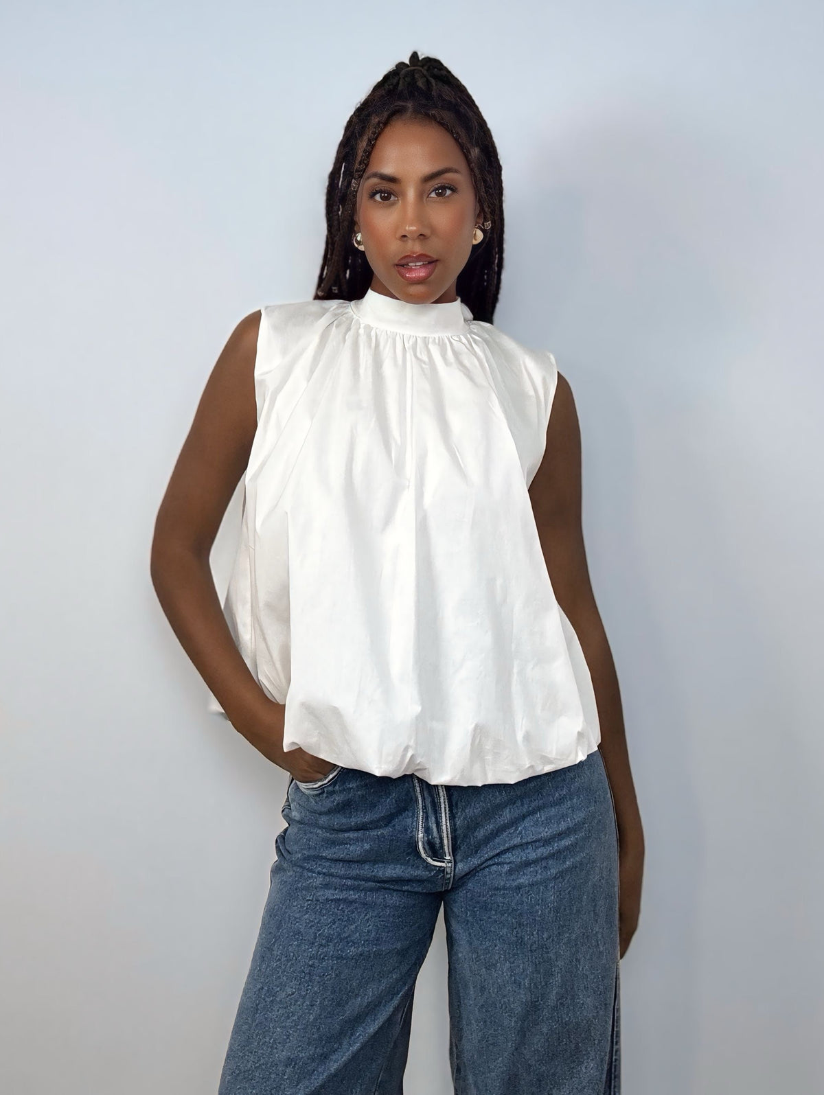 Camisa globo blanca